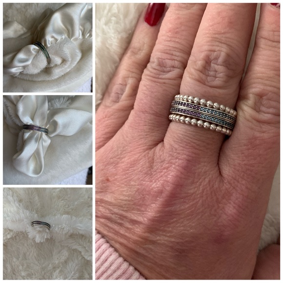 Pandora Silver Ring Lot Sizes 7 and 9 Polished - Picture 15 of 16